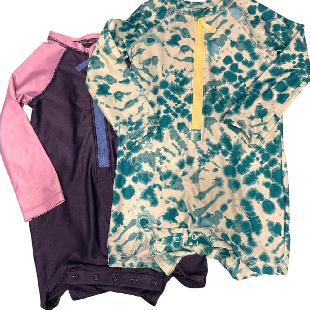 Kids Swimwear Set - Teal and Purple